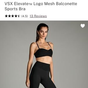 VSX Elevate Black Mesh Balconette Sports Bra